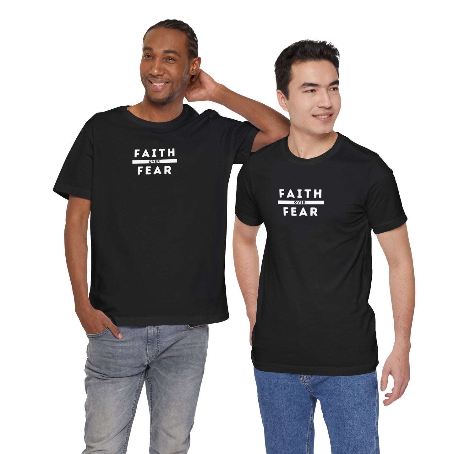 Faith Over Fear Christian Tee: Inspirational Unisex Graphic Shirt