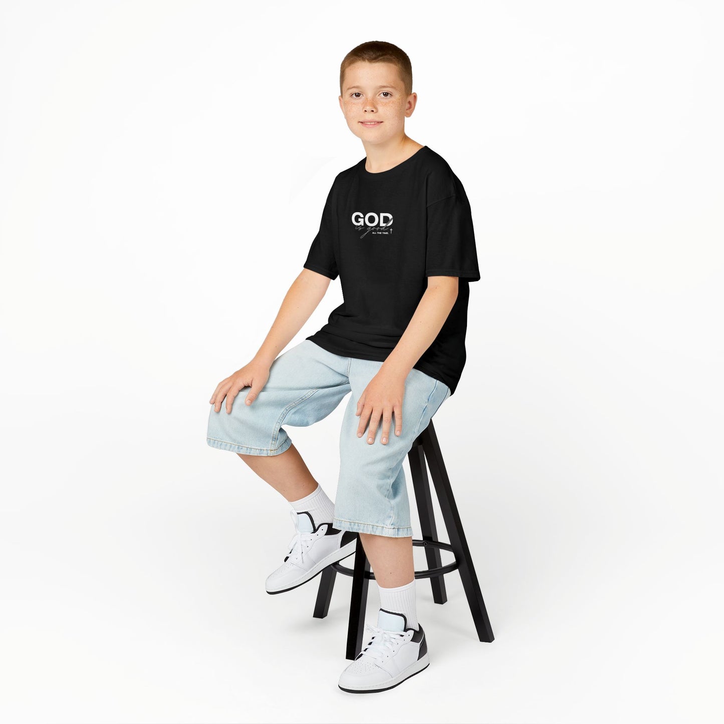 Kids God Is Good Graphic Tee - Faith Inspired Kids T-Shirt.