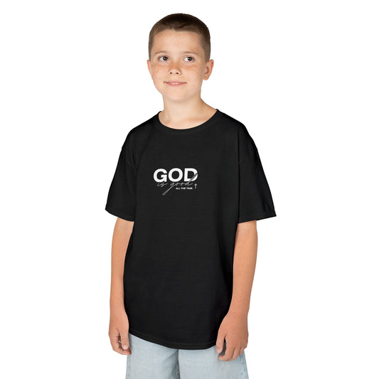 Kids God Is Good Graphic Tee - Faith Inspired Kids T-Shirt.